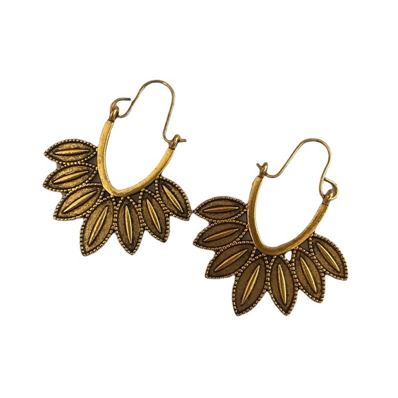 Gold Boho Earrings - Picture 3 of 4